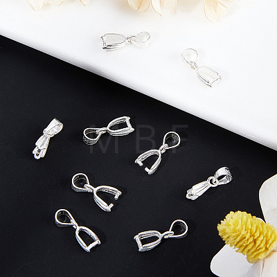 10Pcs 925 Sterling Silver Ice Pick Pinch Bails STER-BBC0001-29B-1
