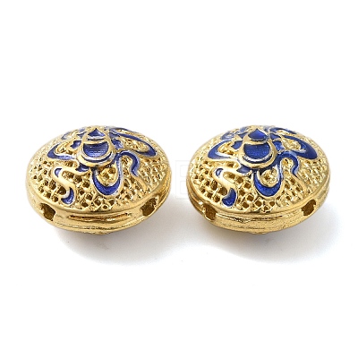 Rack Plating Brass Enamel Beads KK-P276-24B-G03-1