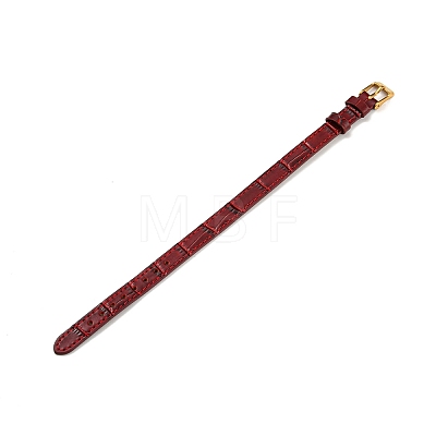 Leather Textured Watch Bands AJEW-K232-01G-1