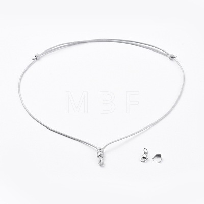 Adjustable Korean Waxed Polyester Cord Necklace Making Sets AJEW-JB00510-1