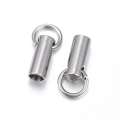 201 Stainless Steel Cord Ends STAS-E120-02-1.8mm-1