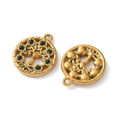 304 Stainless Steel Rhinestone Pendants RB-L002-04G-1