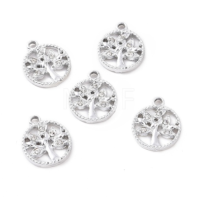 Alloy Rhinestone Pendants ALRI-C008-10P-1