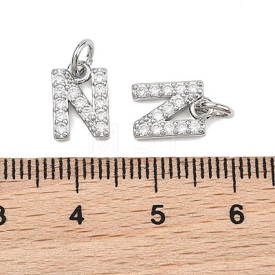 SHEGRACE Brass Micro Pave Clear Cubic Zirconia Pendants XGRQ29622-394P-N-1