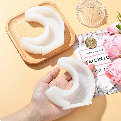 2Pcs 2 Styles Moon Candle Silicone Molds ST-CJ0043-073-1