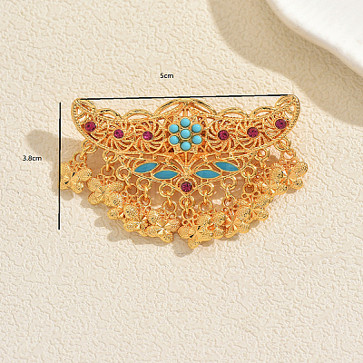 Alloy Pave Cubic Zirconia Filigree Tassel Brooches AL6774-1