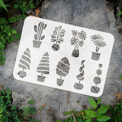 Plastic Drawing Painting Stencils Templates DIY-WH0396-642-1