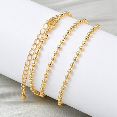 Brass Ball Chain Necklaces for Women NJEW-B148-01A-G-1