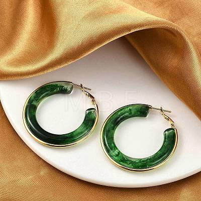 304 Stainless Steel Hoop Earrings For Women EJEW-B113-02G-01-1