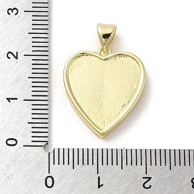 Shell Heart Pendants KK-E091-01G-1