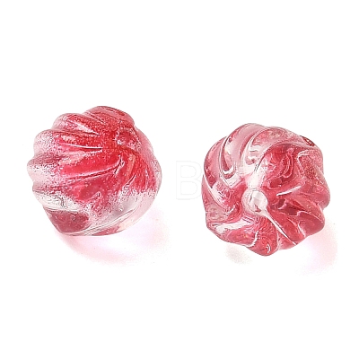 Two-tone Transparent Glass Beads GLAA-H041-02J-1