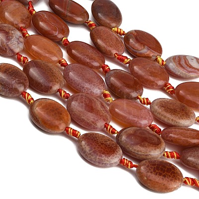 Natural Fire Crackle Agate Beads Strands GG-CBAE0EB-03A-1