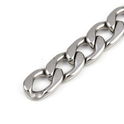 Tarnish Resistant Men's Jewelry Making 304 Stainless Steel Cuban Link Chains CHS-A003M-1.8NK-1