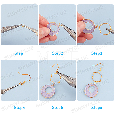 SUNNYCLUE DIY Flower Dangle Earring Making Kits DIY-SC0014-11G-1