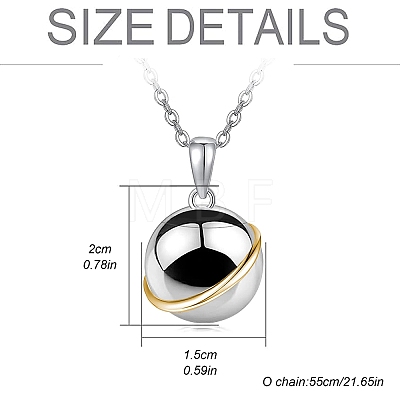 Non-Tarnish Planet Stainless Steel Pendant Necklace PW-WG85643-01-1