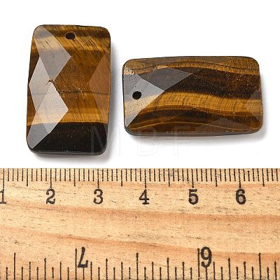 Natural Tiger Eye Pendants G-Z071-04F-1