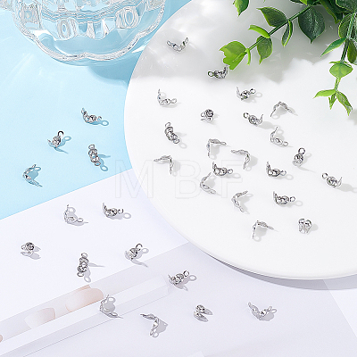 600Pcs 2 Styles 304 Stainless Steel Smooth Surface Bead Tips STAS-ME0002-24-1