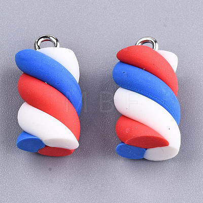 Handmade Polymer Clay Charms CLAY-T016-83I-1