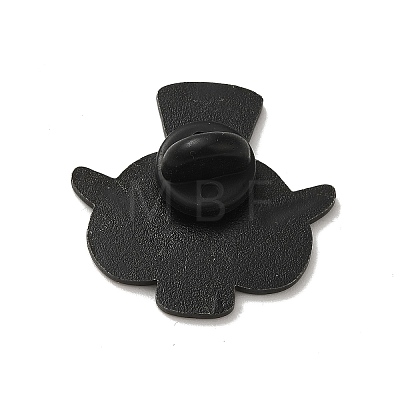 Black Halloween Baking Paint Zinc Alloy Brooches JEWB-M037-02B-1