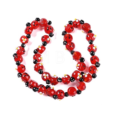 Handmade Lampwork Beads Strands LAMP-P066-04-1