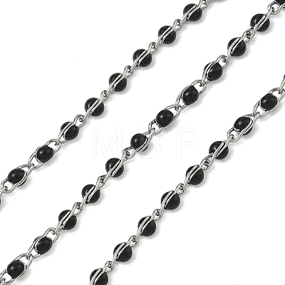 304 Stainless Steel Enamel Twisted Chains STAS-R100-40P-08-1