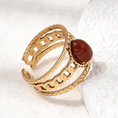 304 Stainless Steel Cuff Open Rings RJEW-F213-03G-1