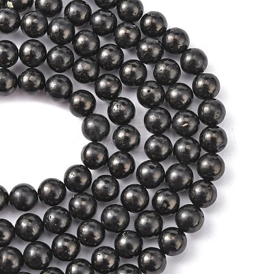 Natural Coal Quartz Beads Strands G-N141-6-1