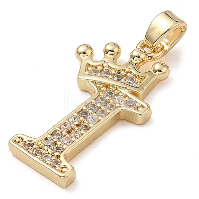 Rack Plating Brass Micro Pave Cubic Zirconia Pendants KK-D535-01I-RS-1