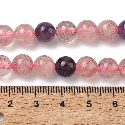 Natural Auralite Beads Strands G-Z139-A01-8mm-1
