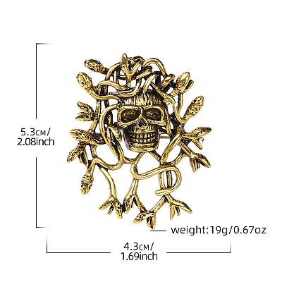 Alloy Brooch for Backpack Clothes PW-WG9B33F-01-1