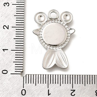 304 Stainless Steel Pendant Cabochon Settings STAS-E545-04E-P-1