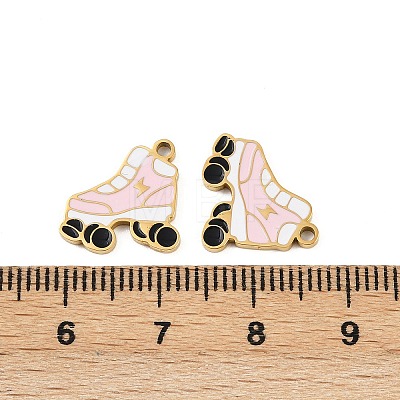 304 Stainless Steel Enamel Charms X-STAS-C137-06B-G-1
