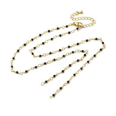 Brass Chain Necklace Making KK-K337-13G-05-1
