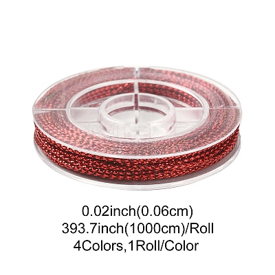 4 Rolls 4 Colors Braided Non-Elastic Beading Thread EW-YW0001-15-1
