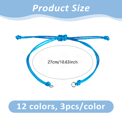 36Pcs 12 Colors Nylon Thread AJEW-DC00028-1