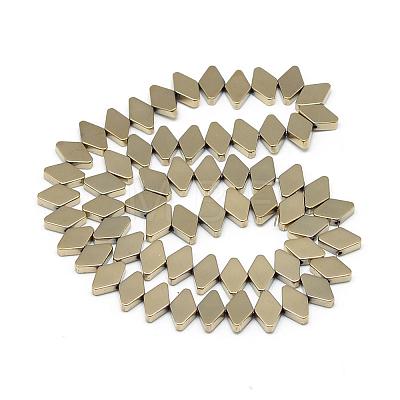 Electroplate Non-magnetic Synthetic Hematite Bead Strands G-Q486-13G-1