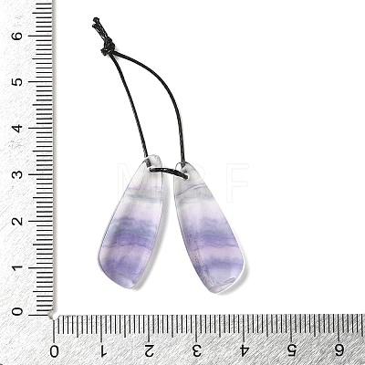 2Pcs Natural Fluorite Pendants G-Z064-01D-1