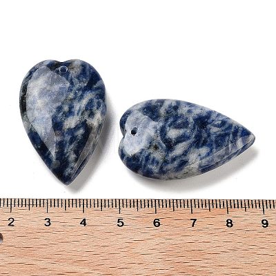 Natural Blue Spot Jasper Pendants G-D087-02K-1