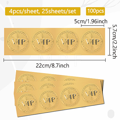 Self Adhesive Gold Foil Embossed Stickers DIY-WH0575-010-1