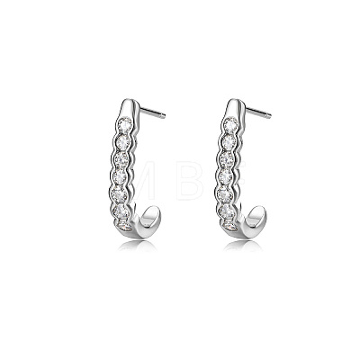 925 Sterling Silver Pave Moissanite Stud Earrings for Women ZZ2573-1