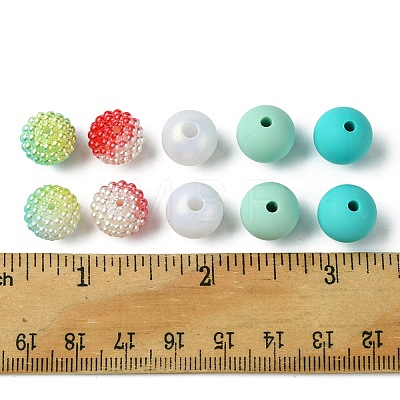 DIY Round Silicone & Acrylic & Berry Beads Making Findings Kits DIY-FS0006-26A-1