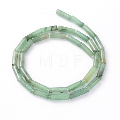Column Natural Green Aventurine Beads Strands G-N0153-58-1