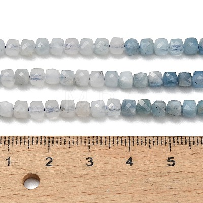 Gradient Color Natural Devil Blue Aquamarine Beads Strands G-NH0072-C01-02-1