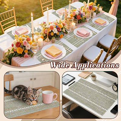 10Pcs Linen Cotton Heat Insulation Coasters AJEW-GO0005-54B-1