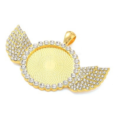 Alloy Rhinestone Big Pendant Cabochon Settings RB-CBA40A4-02G-03-1