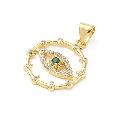Brass Micro Pave Colorful Cubic Zirconia Pendants KK-L273-02G-1