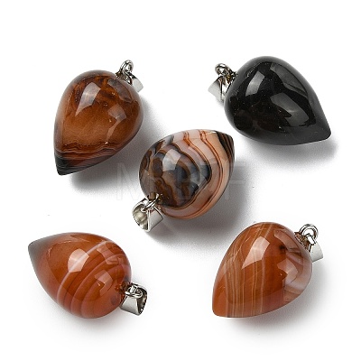 Natural Banded Agate Pendants GG-K002-13K-1