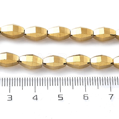 Electroplate Transparent Glass Beads Strands EGLA-M032-03A-FP01-1