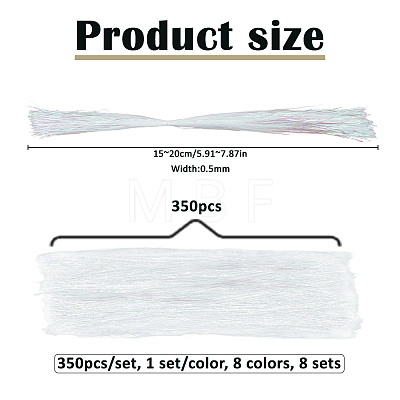 8 Sets 2800Pcs 8 Colors Nylon Sea Fishing Trolling Bait FIND-FH0018-23-1