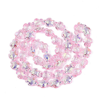 Electroplate Transparent Glass Beads Strands EGLA-N055-04A-06-1
